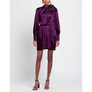 ACTUALEE abito corto raso viola