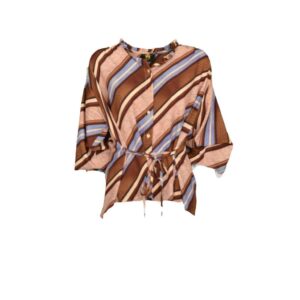 GAI MATTIOLO camicia donna righe e cinturino