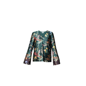 KOCCA blusa verde stampa fiori