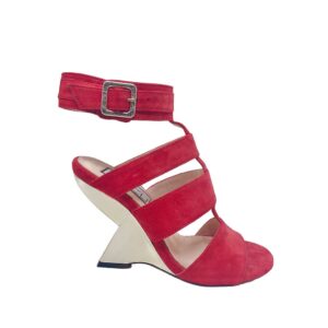 NCUBE sandalo rosso tacco a specchio