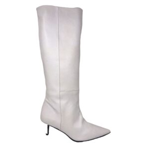 STEPHEN GOOD LONDON stivale pelle bianca tacco spillo