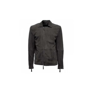 OFFICINA 36 Giubbino in pelle nera scamosciata