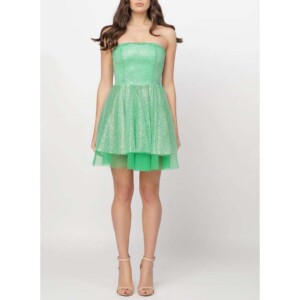 SILENCE tubino in tulle verde