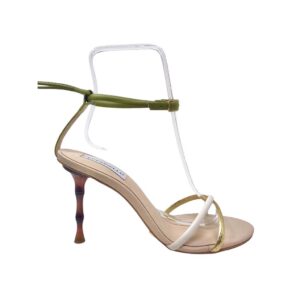 CECCONELLO sandalo oro tacco bamboo