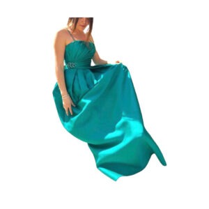 PRONOVIAS abito in taffeta verde smeraldo