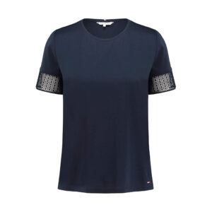 TOMMY HILFIGER tshirt donna maniche in pizzo
