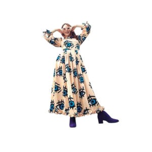 YLENIA WHITE abito eyes