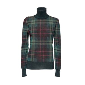 CIRCUS HOTEL dolcevita in lana verde diamantata