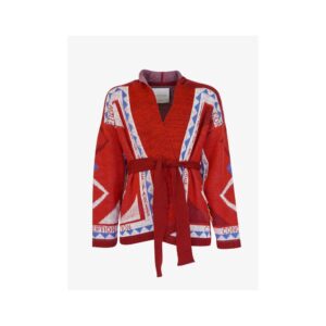 LE PAS SAGE PARIS cardigan fantasia rosso