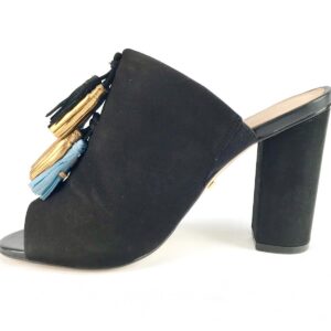 AREZZO sandalo nero frange calc-ssa