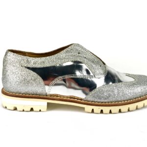 L'F SHOES  scarpa argento glitter