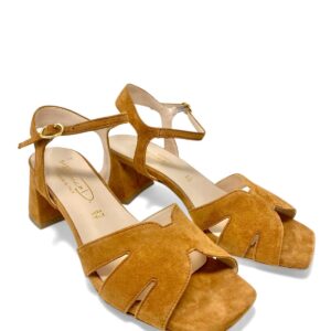 BIANCA DI sandalo camoscio marrone