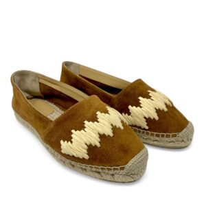 CASTANÉR espadrillas Karen cuoio con ricamo