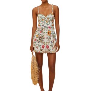 FARM RIO abito lino floreale