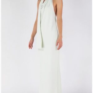 NINEMINUTES abito mars in raso lungo color bianco