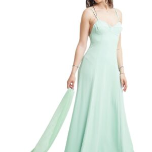 HAVEONE abito verde in crepe